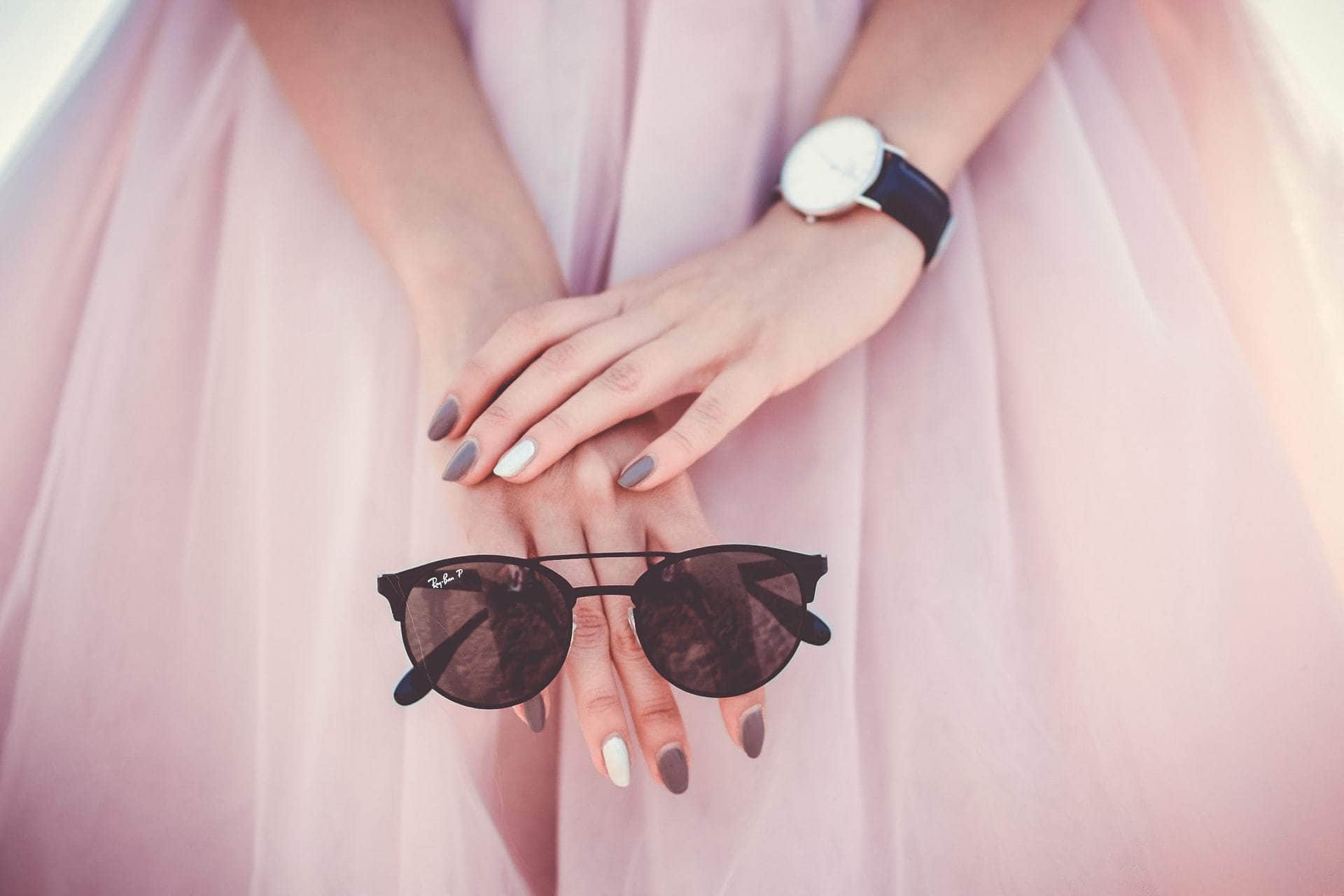 Pink Dress and Sunglasses