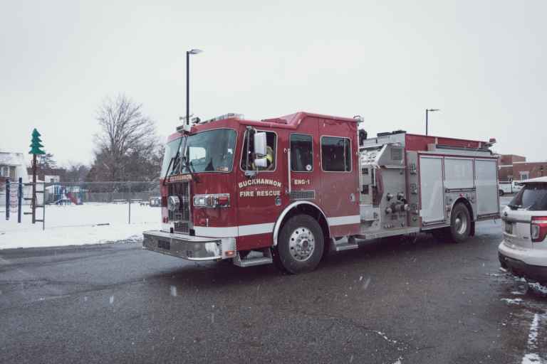 Fire Truck at Academy School