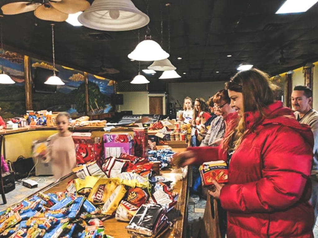 New Community Church school food collection