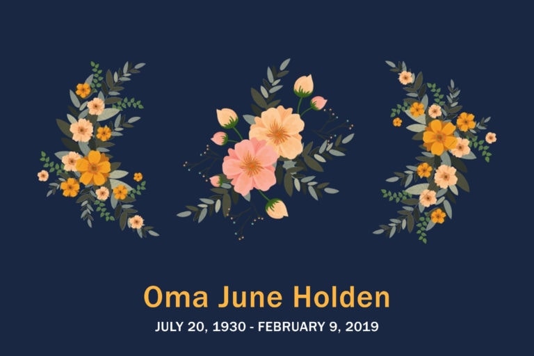 Obituary Oma Holden