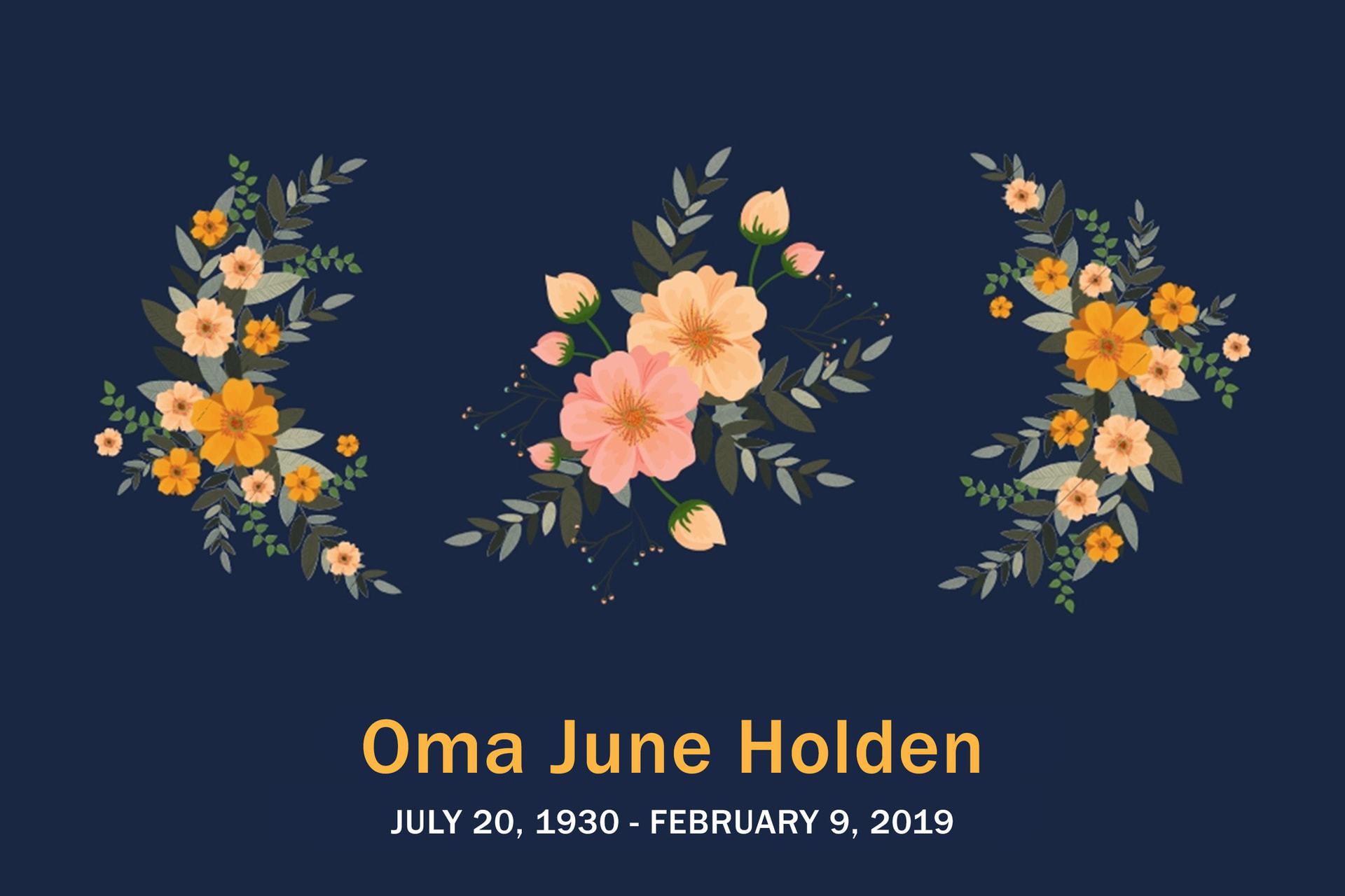 Obituary Oma Holden
