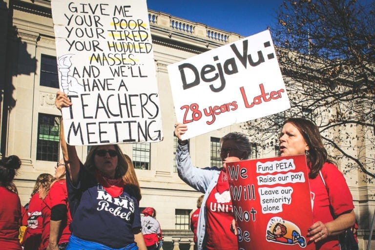 West Virginia Teachers Strike at the State Capitol