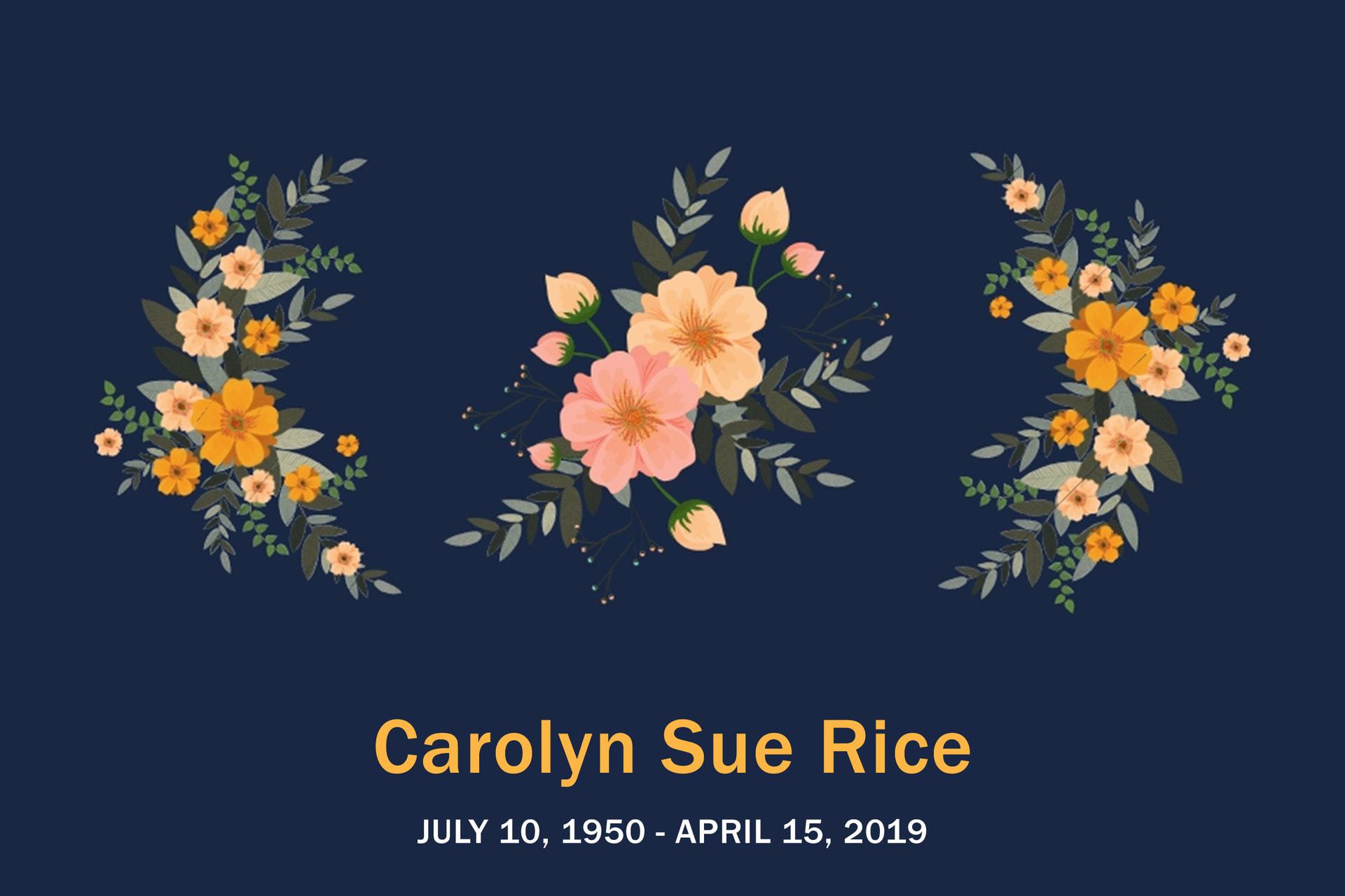 Obituary Carolyn Sue Rice