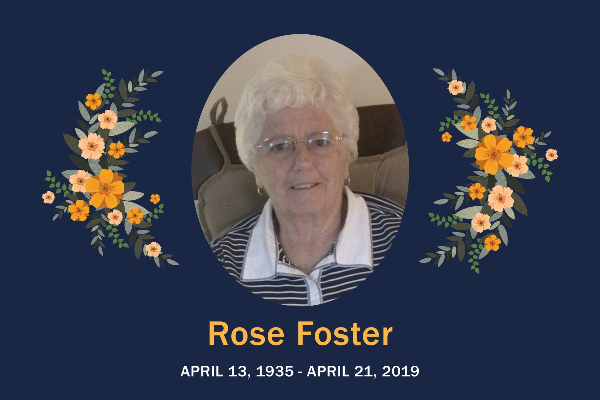 Obituary Rose Foster