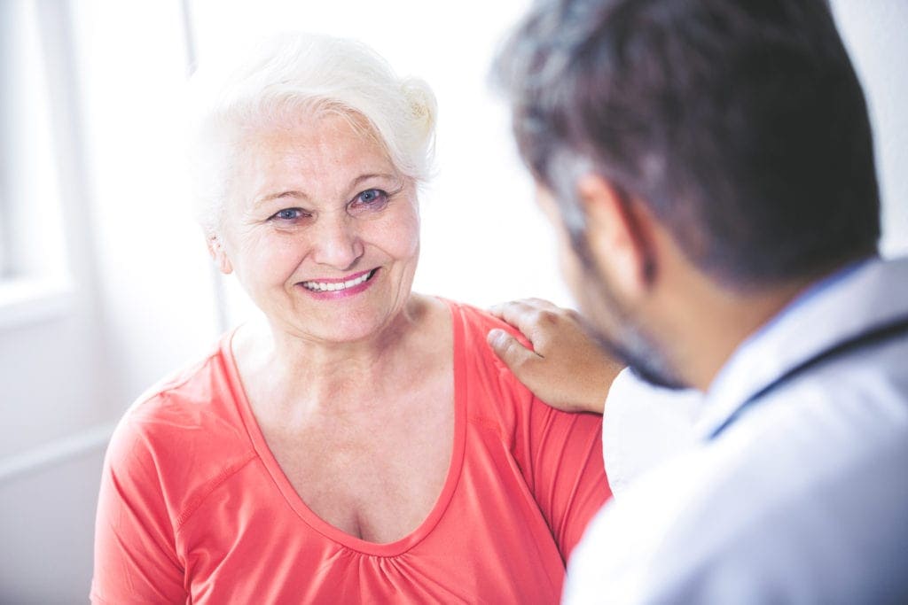 Patient consulting a doctor