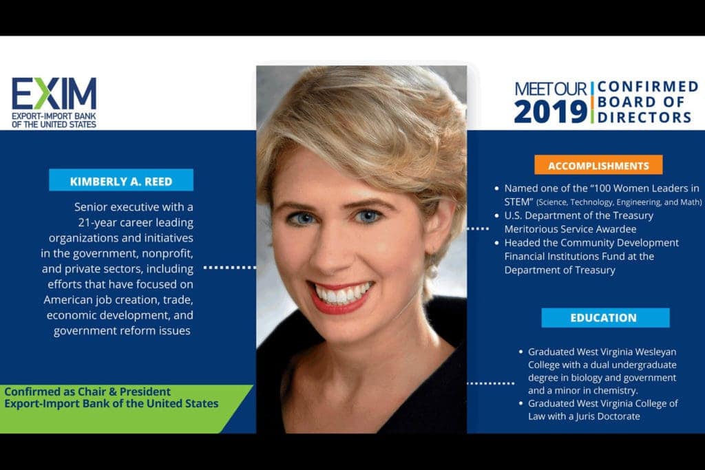Kimberly Reed President of Export-Import Bank