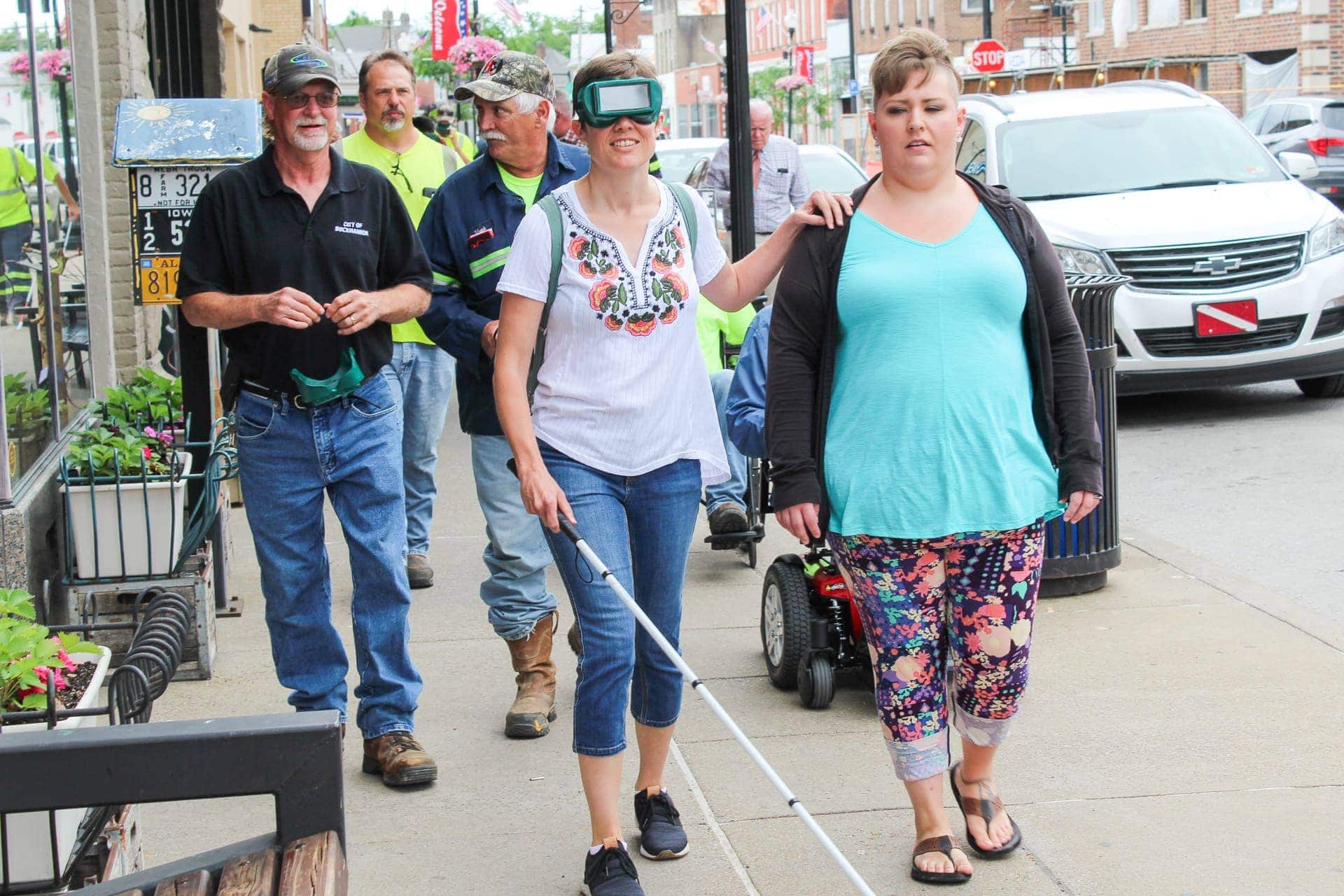 Slippery speak pin Walk a Mile in my Shoes': Disabilities awareness exercise highlights city's  ADA-related improvements, challenges – My Buckhannon