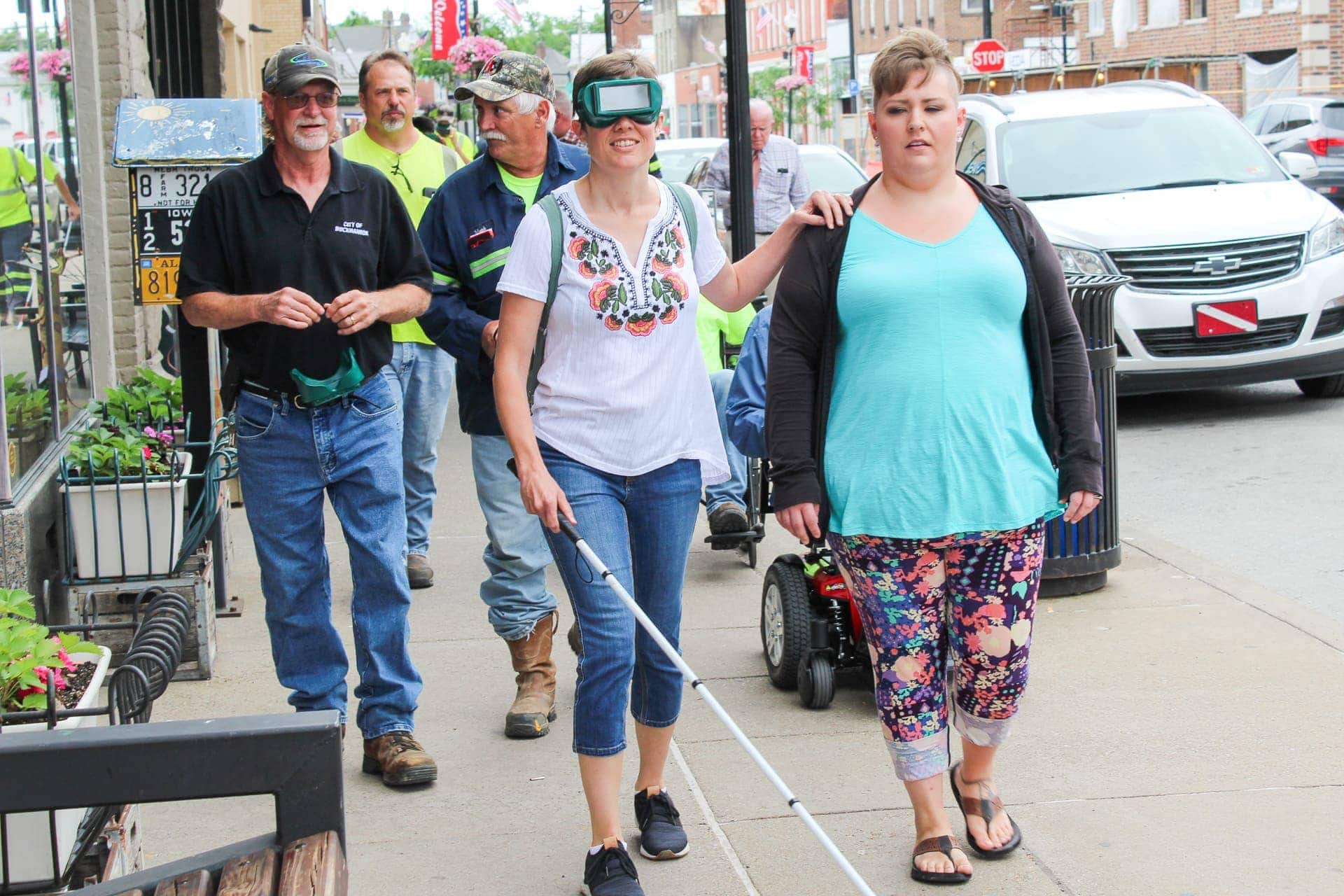 Slippery speak pin Walk a Mile in my Shoes': Disabilities awareness exercise highlights city's ADA-related improvements, challenges – My Buckhannon Slippery speak pin Walk a Mile in my Shoes': Disabilities awareness exercise highlights city's ADA-related improvements, challenges – My Buckhannon