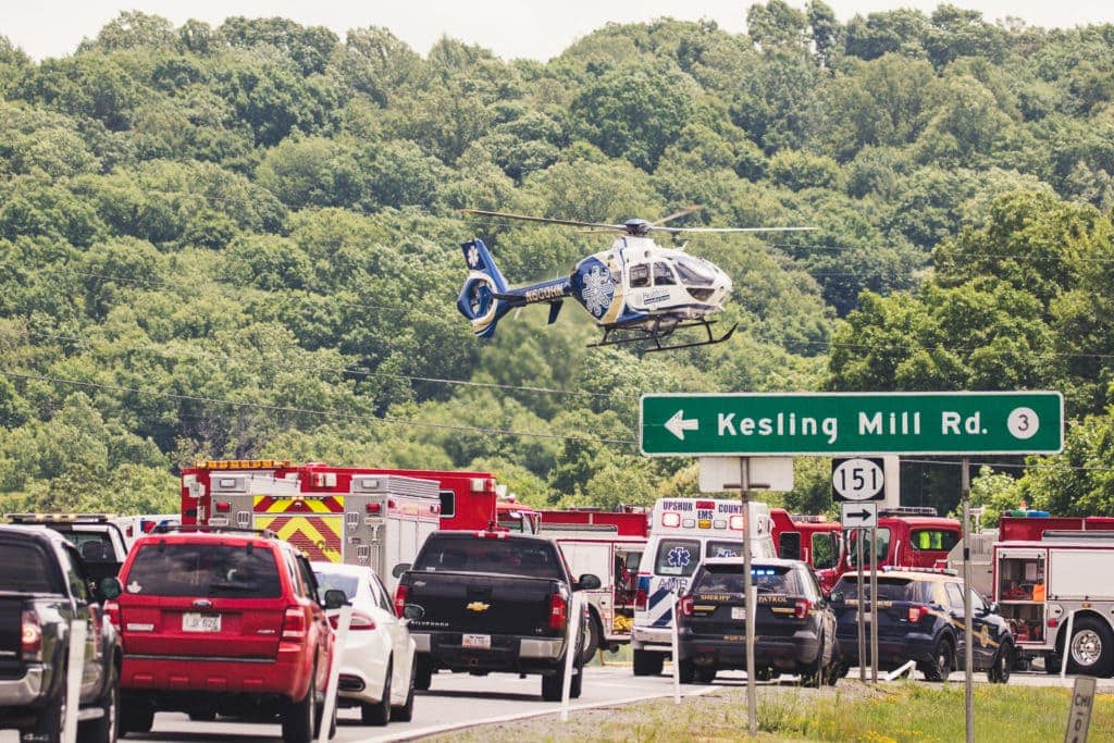Wreck at Kesling MIll intesection
