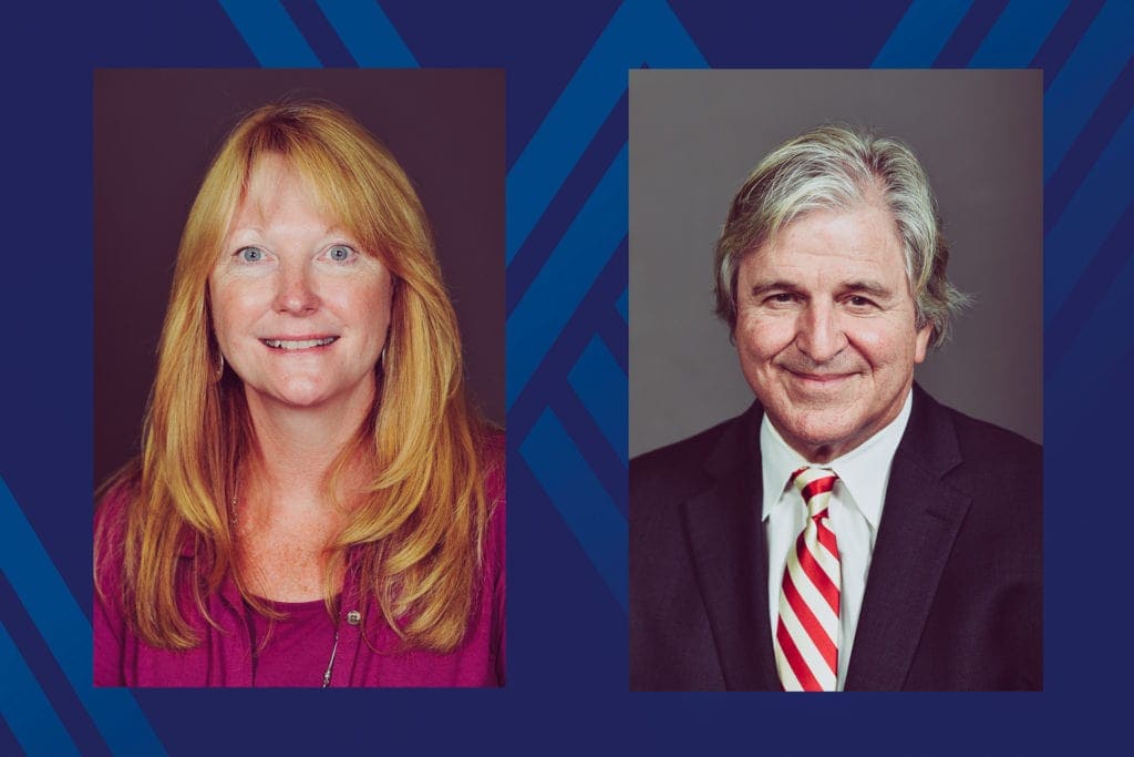 Suzanne Weise (left) and Patrick McGinley (right)