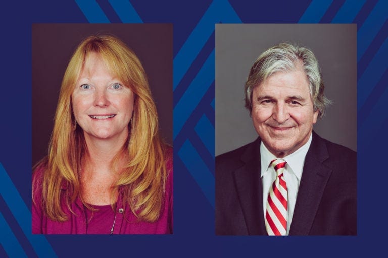 Suzanne Weise (left) and Patrick McGinley (right)