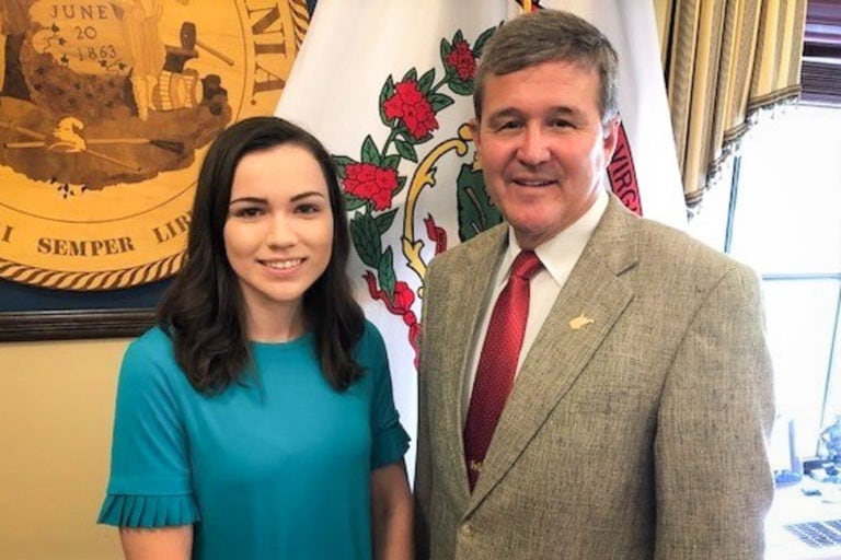 Jennifer Gardner with W.Va. Secretary of State Mac Warner