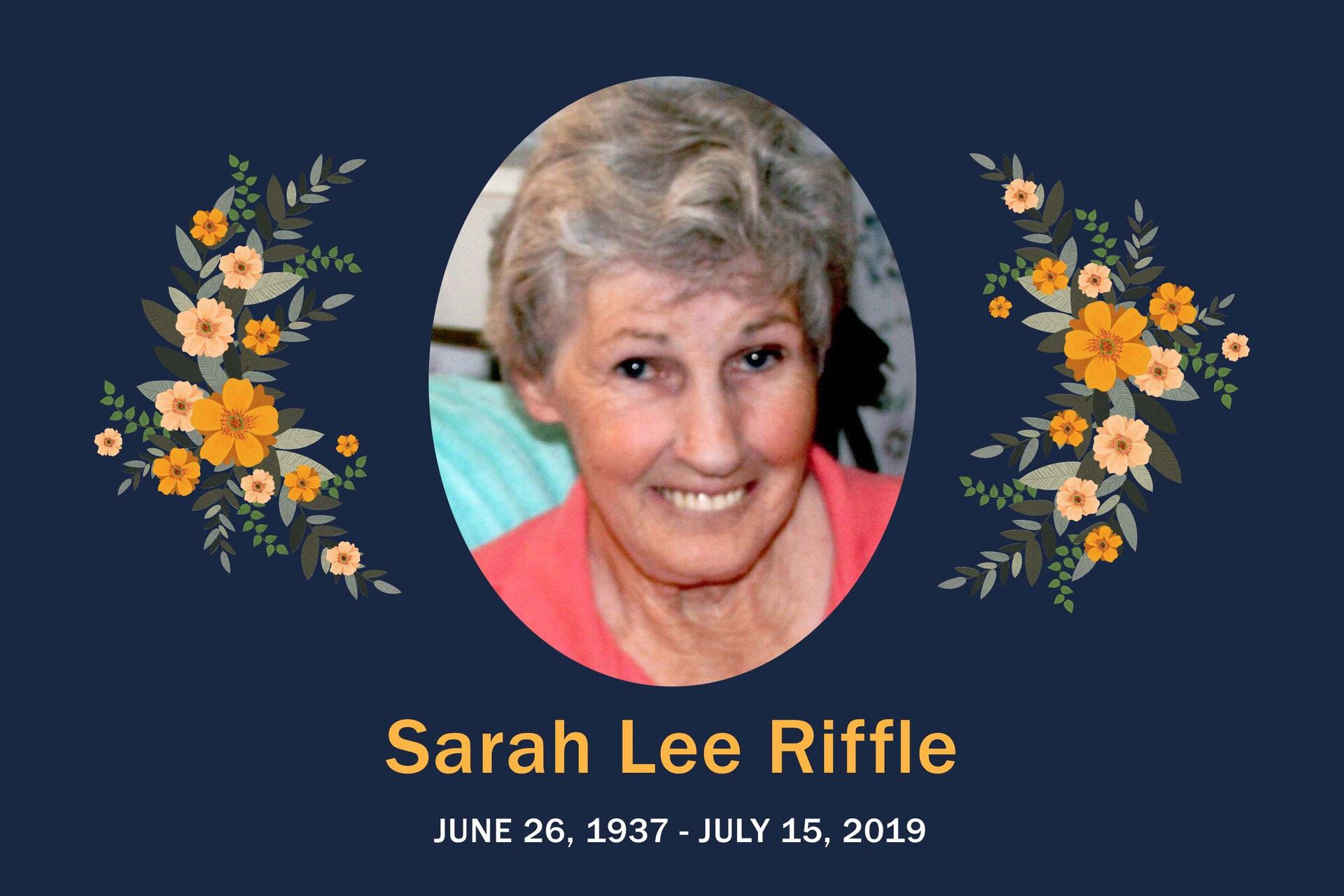 Obituary Sarah Lee Riffle