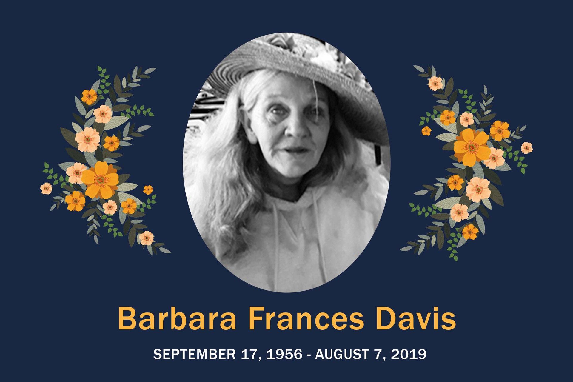 Obituary Barbara Frances Davis