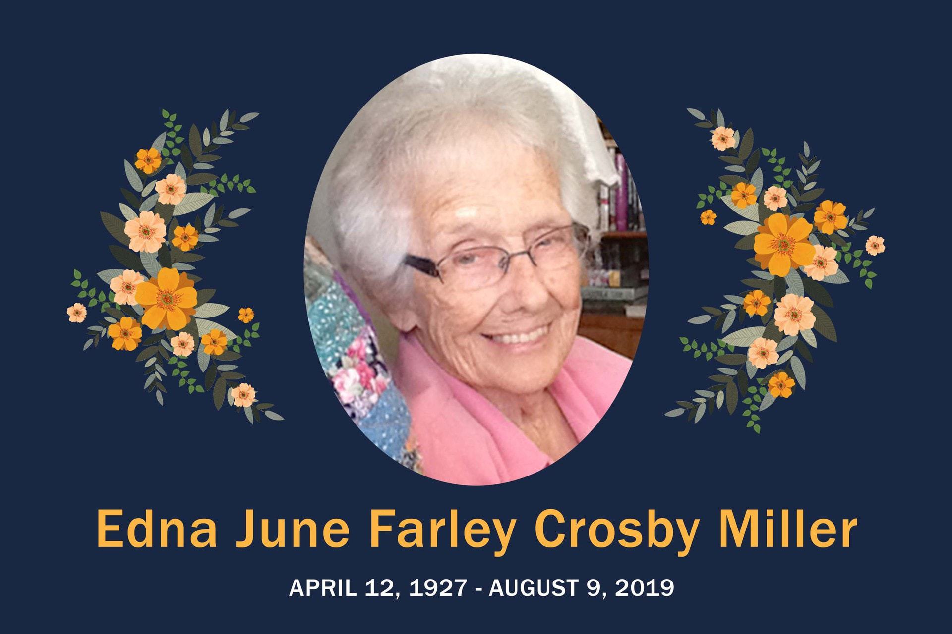 Obituary Edna Miller