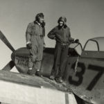 Toni Frissell with Major George S. "Spanky" Roberts at Ramitelli, Italy, March, 1945