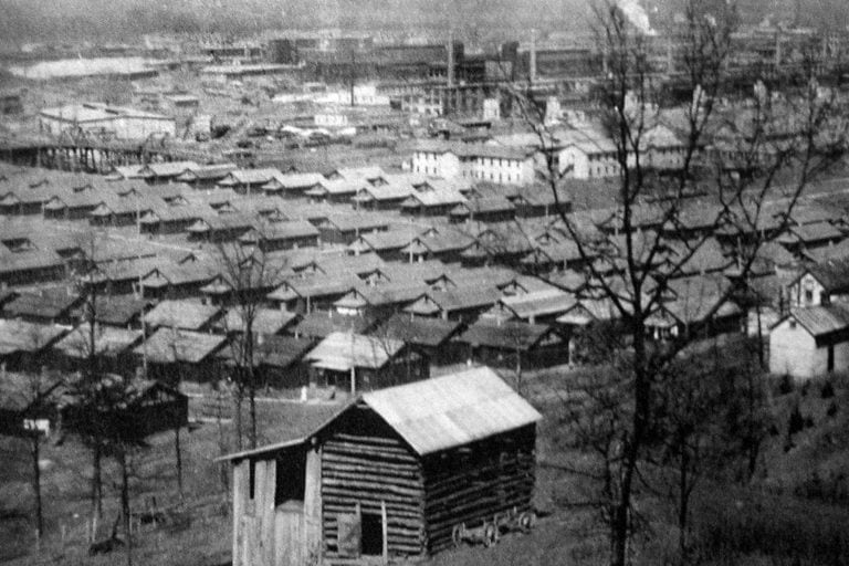 Nitro Explosives Plant in Background-1918 Worker Housing in Foreground