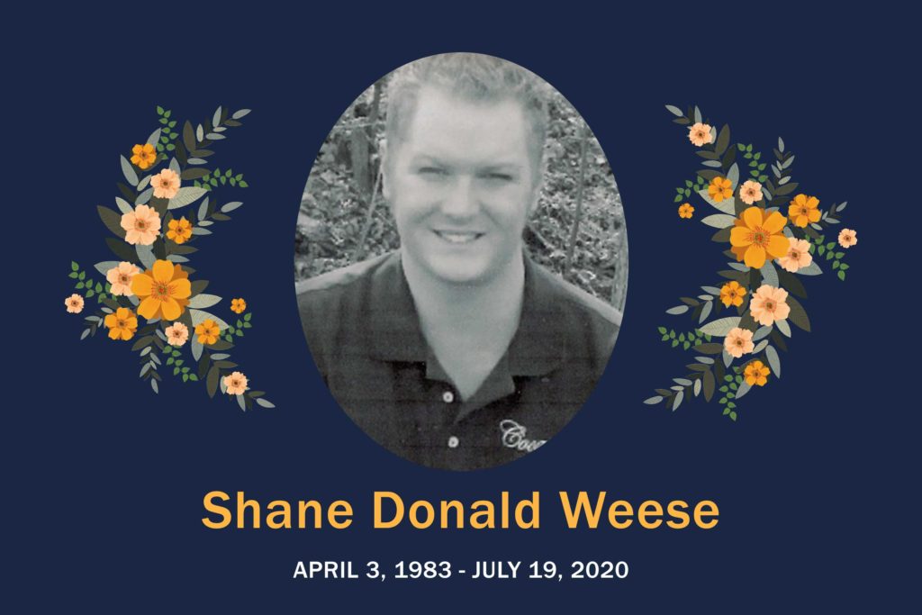 Obituary Shane Weese