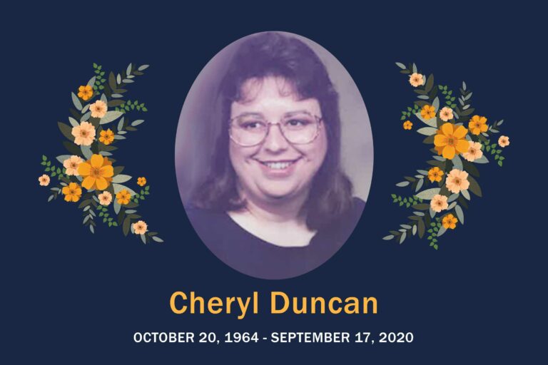 Obituary Cheryl Duncan