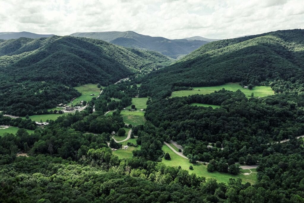 The view from the top of Seneca Rocks