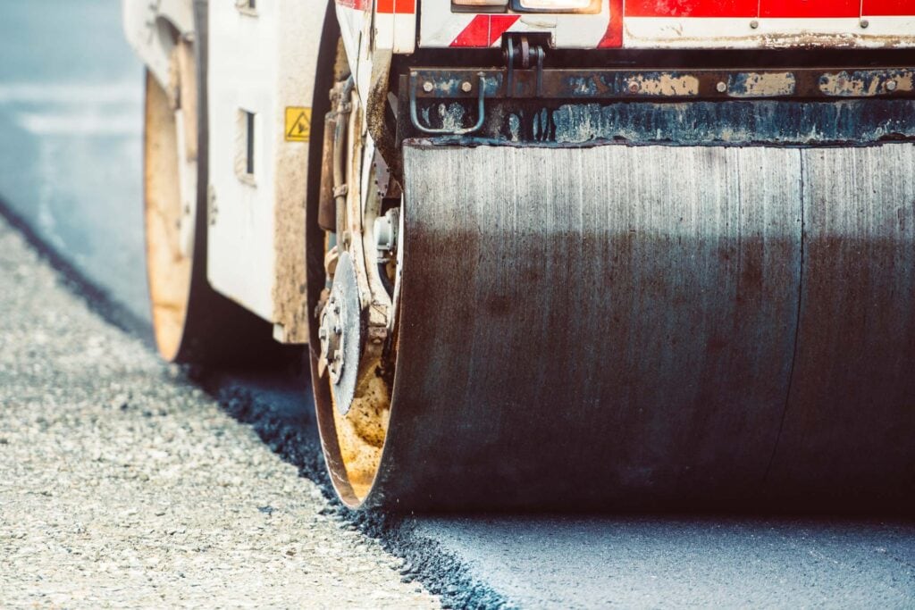 asphalt pavement road paving work