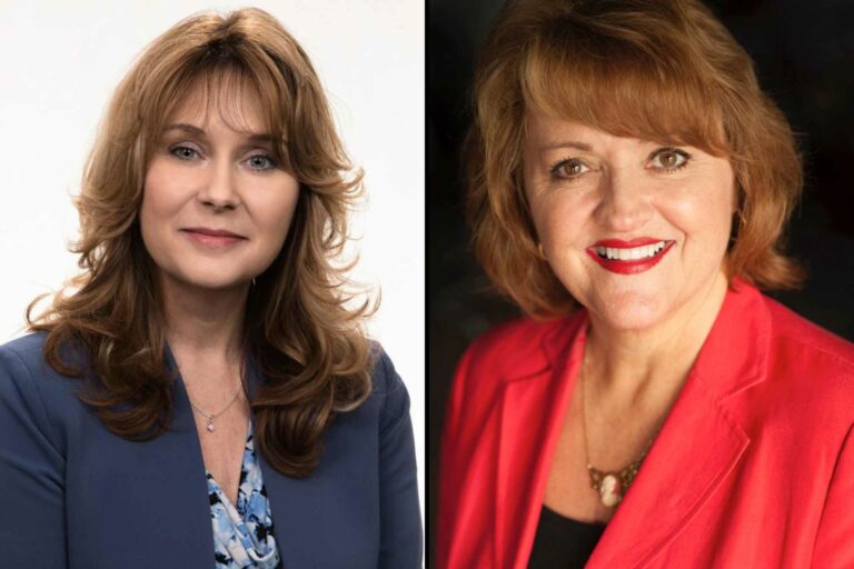 New Rotary members Lisa Cain, left, and Dr. Sara Stankus