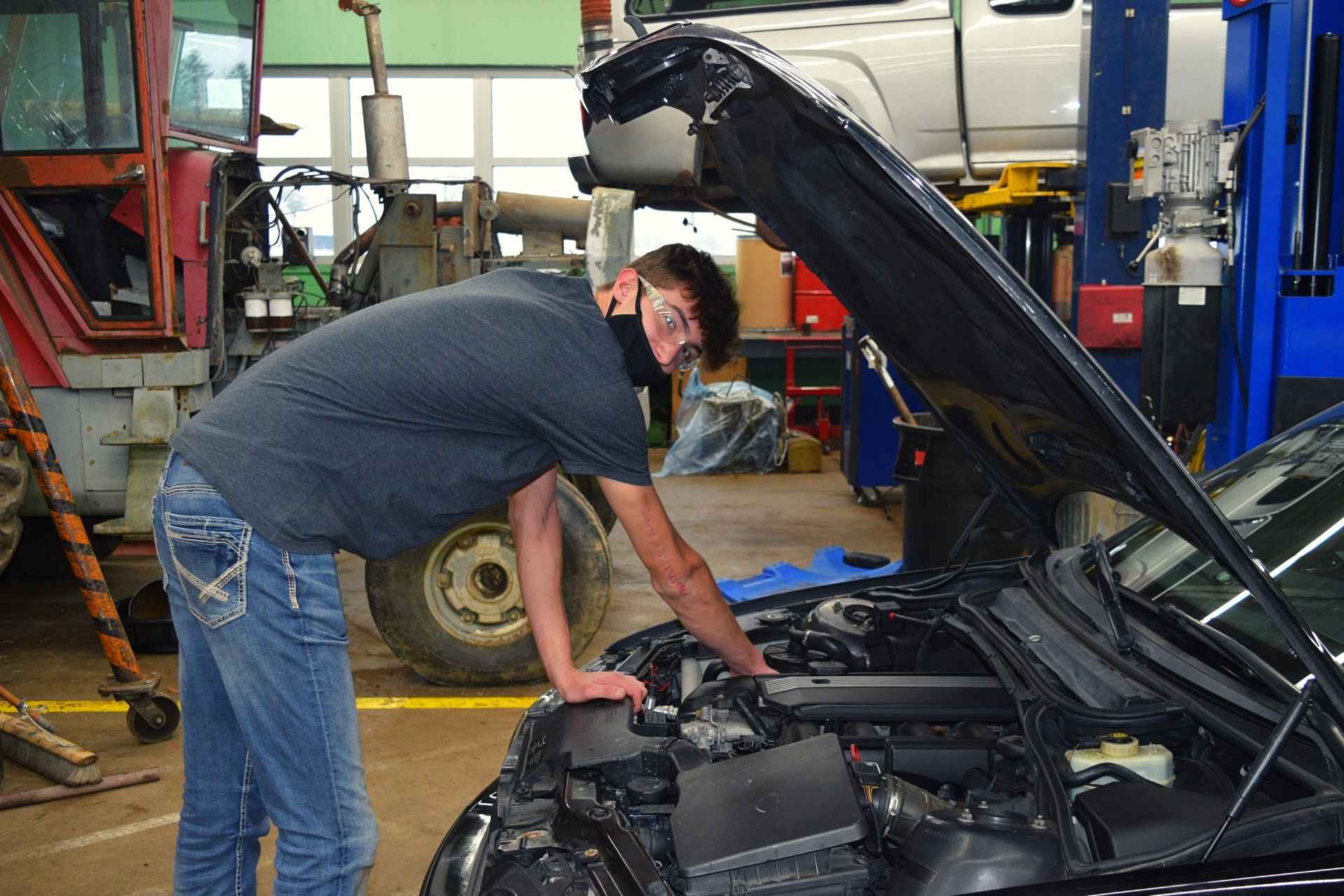 Buckhannon-Upshur High School senior Josh Loudin is in the diesel technology program at the Fred Eberle Technical Center.