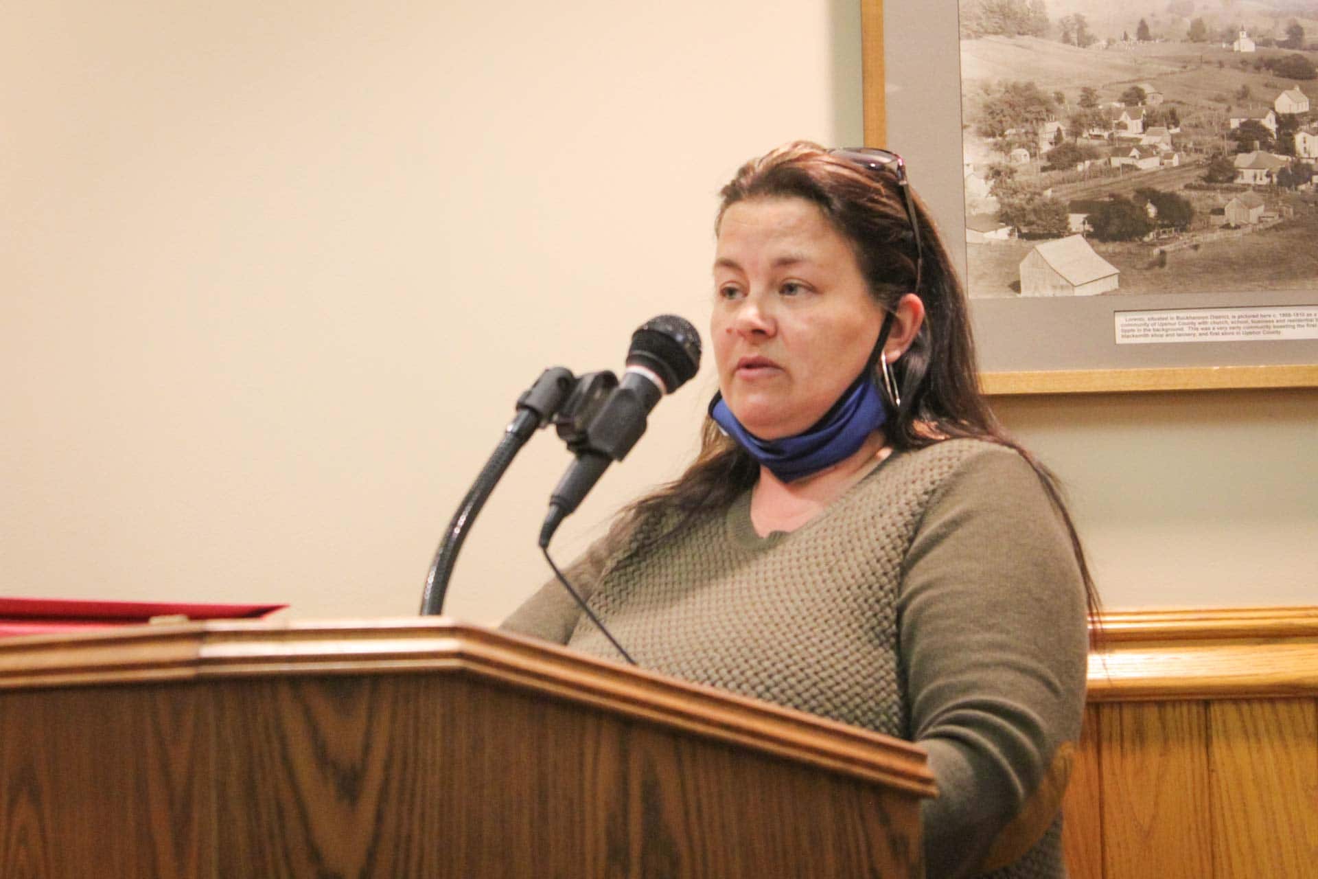 Missy Loudin with ASAP Medical Management addresses the Upshur County Commission.