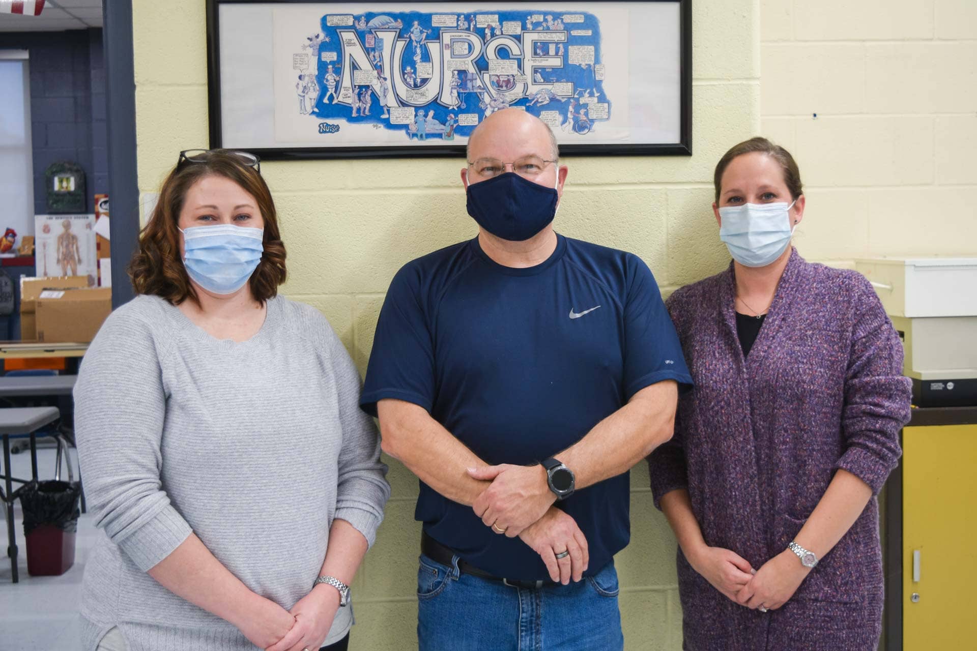 The LPN program at Fred Eberle Technical Center gives students a great way to enter the medical profession. Pictured are the LPN staff, including nursing instructor Rheanna Davis, LPN coordinator Ryan Hines and nursing instructor Kendel Guthrie.