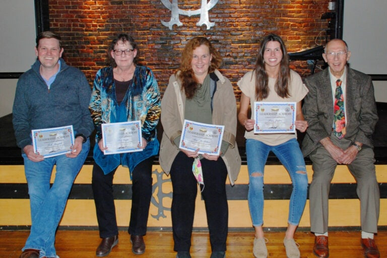 Graduates of the Leadership Academy 2021 include Scott Randall, Andi Cartier, Amy McMillan and Soran Jenkins. Not pictured are Carter Curry and Buck Edwards. The sessions, held virtually over 10 weeks, helped Upshur County residents learn more about city and county government and encouraged folks to attend the meetings and lend their voices on issues. The program was sponsored by Create Buckhannon and organized by Dr. Joseph Reed.