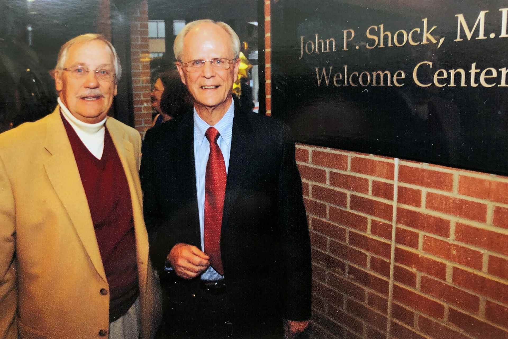 Bill Talbott (left) and Dr. John P. Shock, Jr.