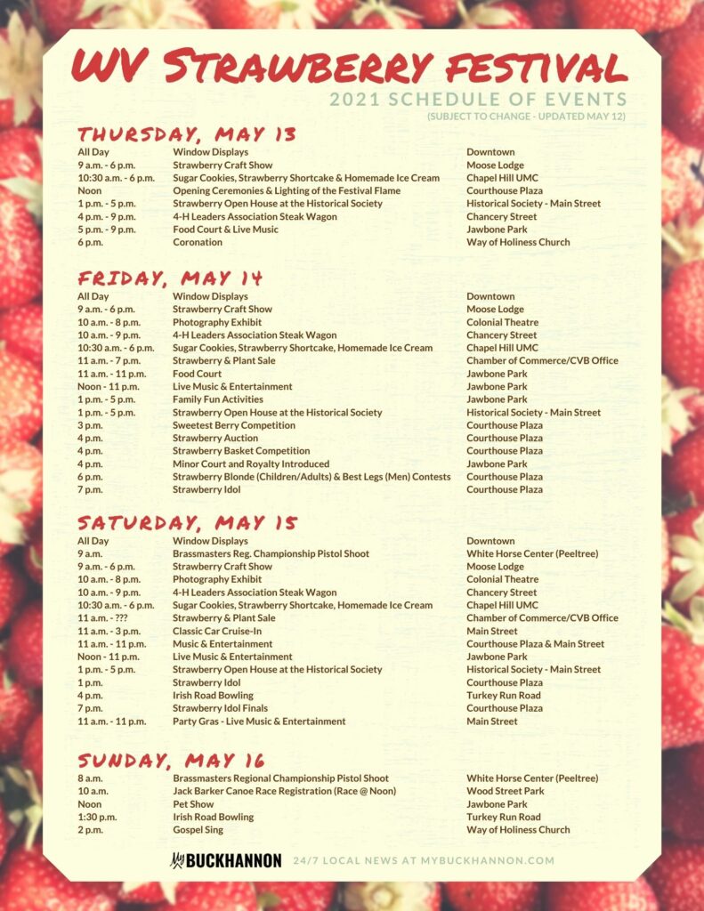The 2021 Strawberry Festival has arrived Here’s the updated schedule