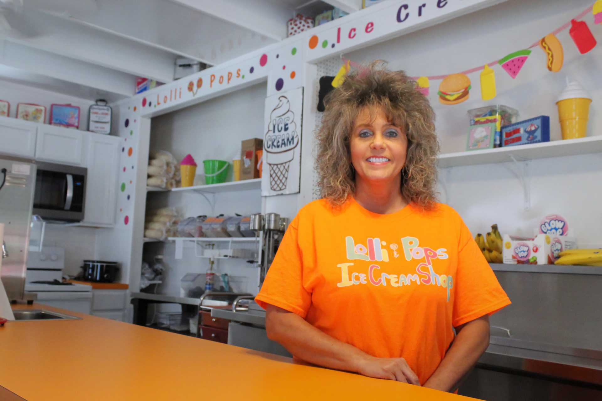 Lolli&Pops Ice Cream Shop owner Mary Hull