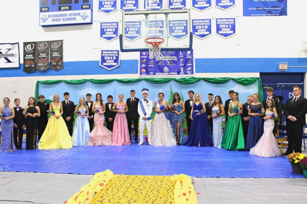 The 2021 B-UHS Homecoming Court -- From left to right: Ellanora Hines, Ian Cornett, Sarah Gompers, Cory Harris, Malia Bowers, Ian Donnen, Reagan Knabenshue, Hank Phillips, Caroline Frye, Donovan Cutlip, Shelby McDaniels, Shelton Thropp, Clayton Ware, Cameron Zuliani, Cadence Ringer, Harrison Walker, Shaylee Hitt, Mauricio Menendez, Gaidian Adams, Caden Andrick, Madelyn Frye, Jesse Hackett, Anna Grace Lantz, Bryson Johnston, Emmalea Lipps, Daren Daugherty.