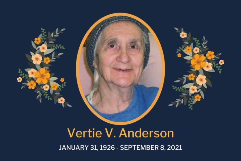 Obituary Vertie Anderson