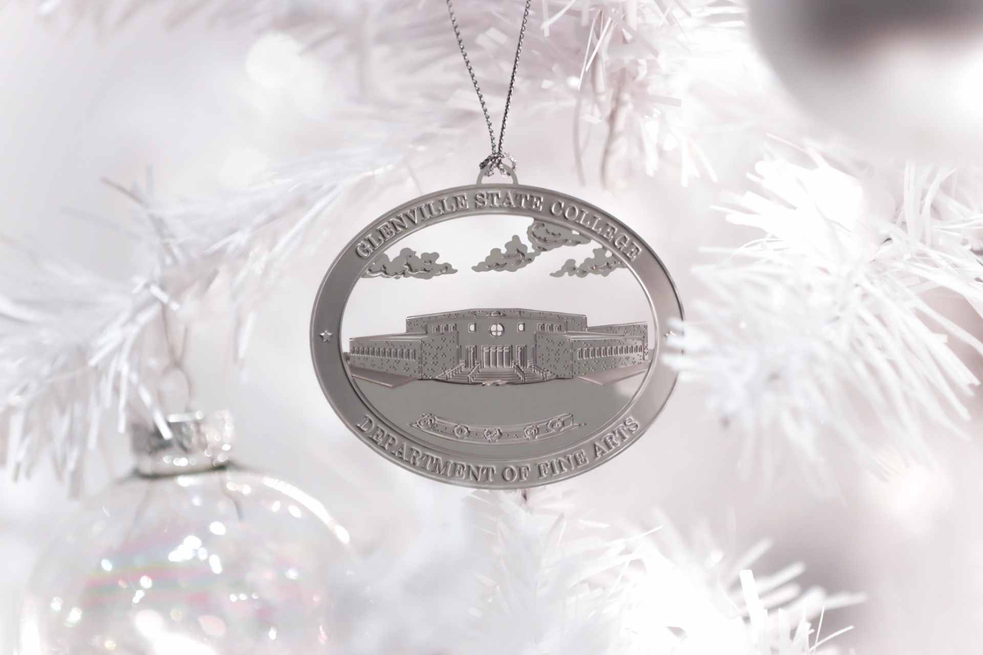The Glenville State College Department of Fine Arts is selling ornaments featuring the College’s Fine Arts Center. Construction on the GSC Fine Arts Center was completed 1988.