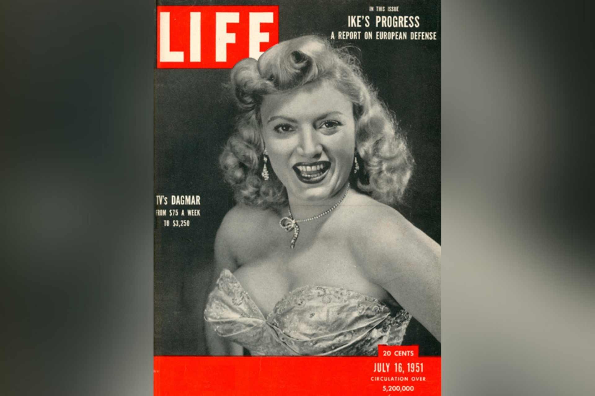 Actress Dagmar on the cover of Life.
