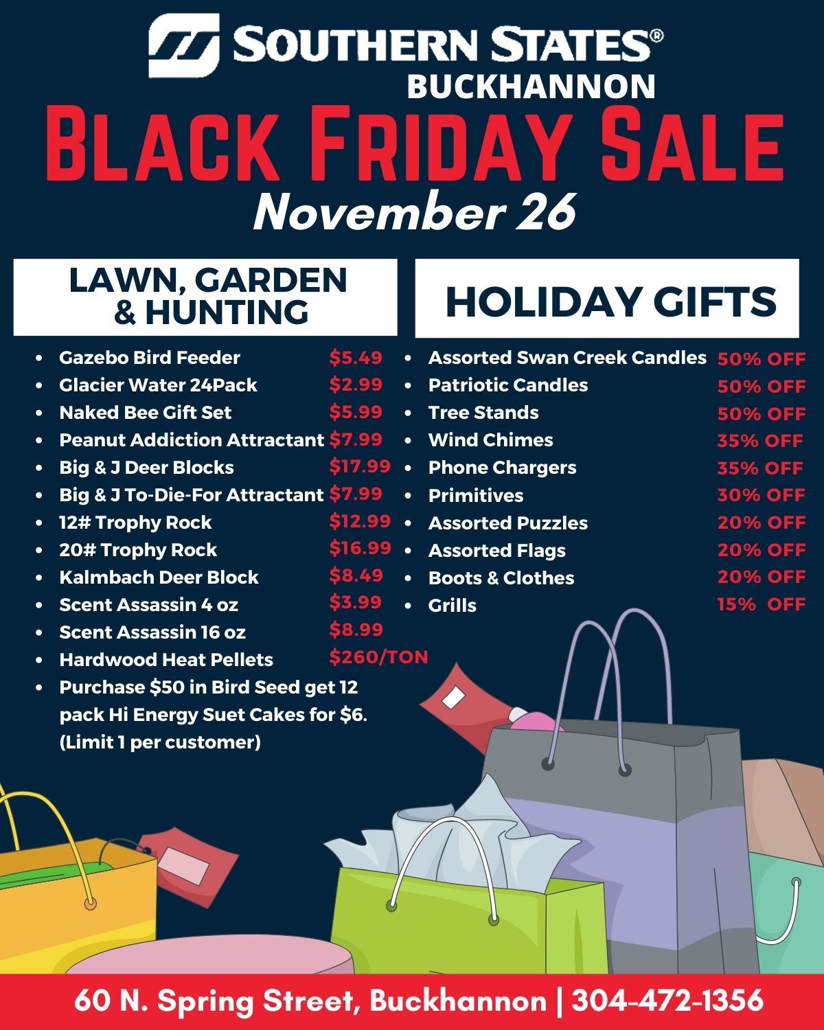 Southern States Black Friday sale offers deep discounts on gifts