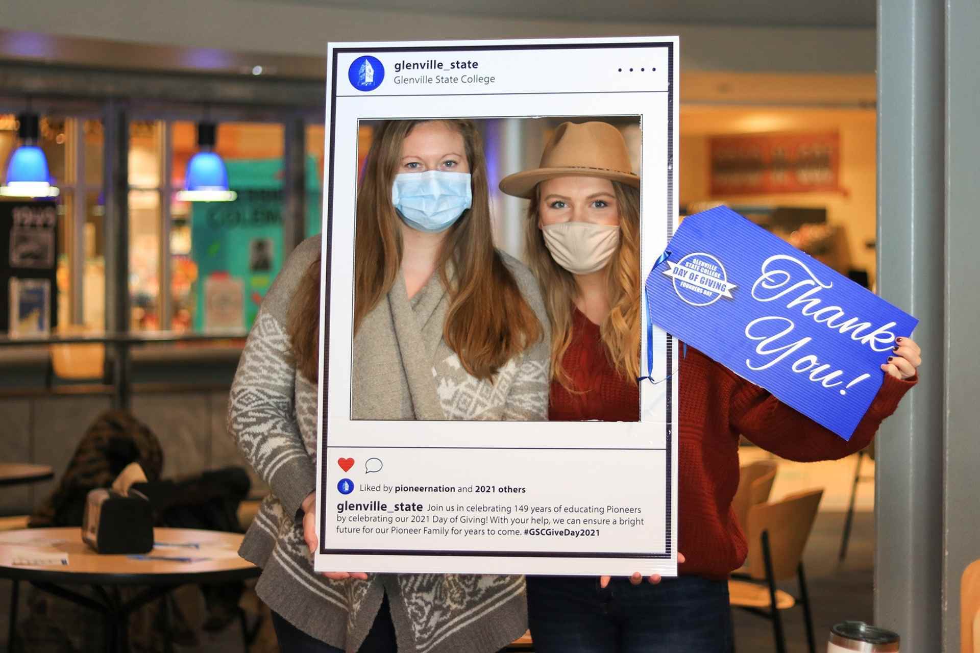 Glenville State College employees Tegan McEntire (left) and Cheyenne Singleton at the 2021 Day of Giving. This year’s Day of Giving will take place on Saturday, February 19.