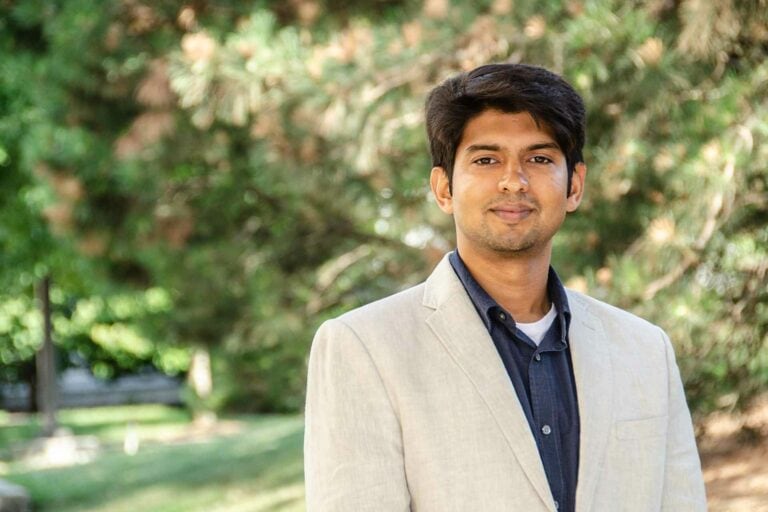 Piyush Mehta has earned the prestigious CAREER award for his research in upper atmosphere variability (WVU Photo/ Paige Nesbit)