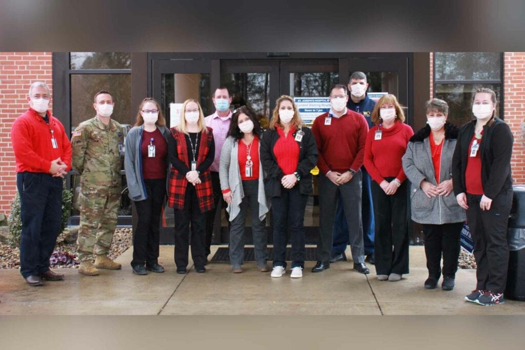 St. Joseph’s Hospital recognized National Wear Red Day in February