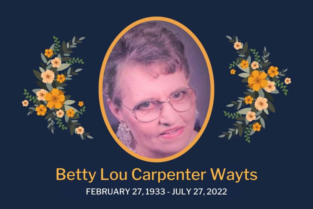 Betty Lou Carpenter Wayts