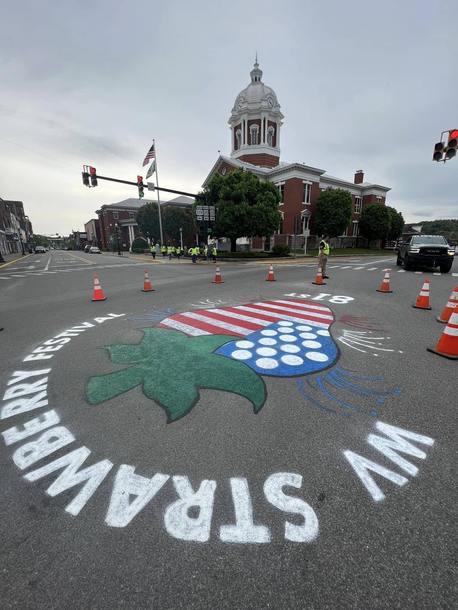BUHS art students unveil 'Strawberry Freedom' street mural ahead of