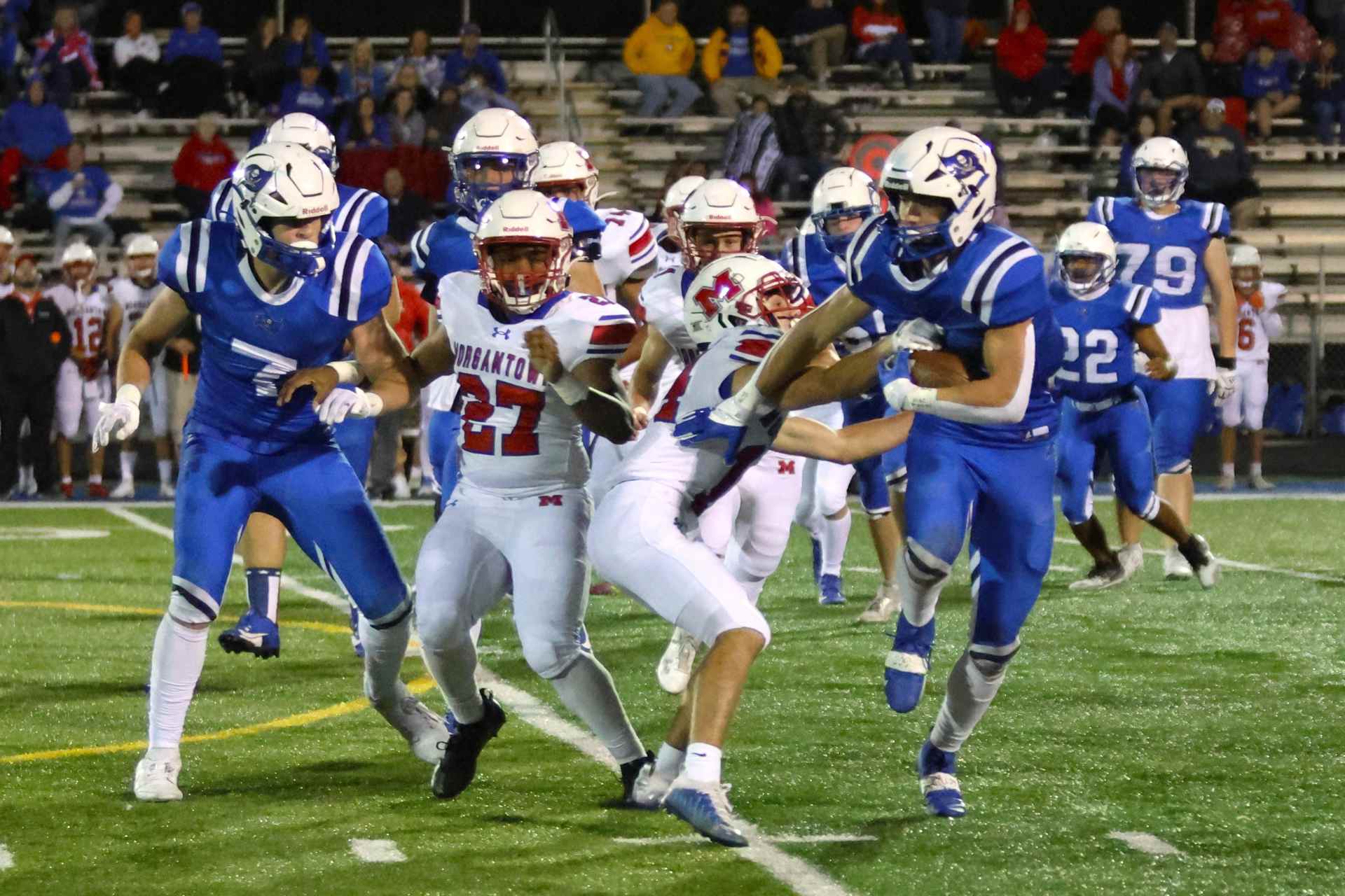 Mgtown The Buckhannon-Upshur Buccaneers dropped a 59-3 decision to Morgantown Friday night. (Bobbie Hatcher/My Buckhannon).
