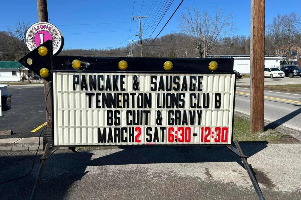 Tennerton Lions Club to hold pancake breakfast Saturday