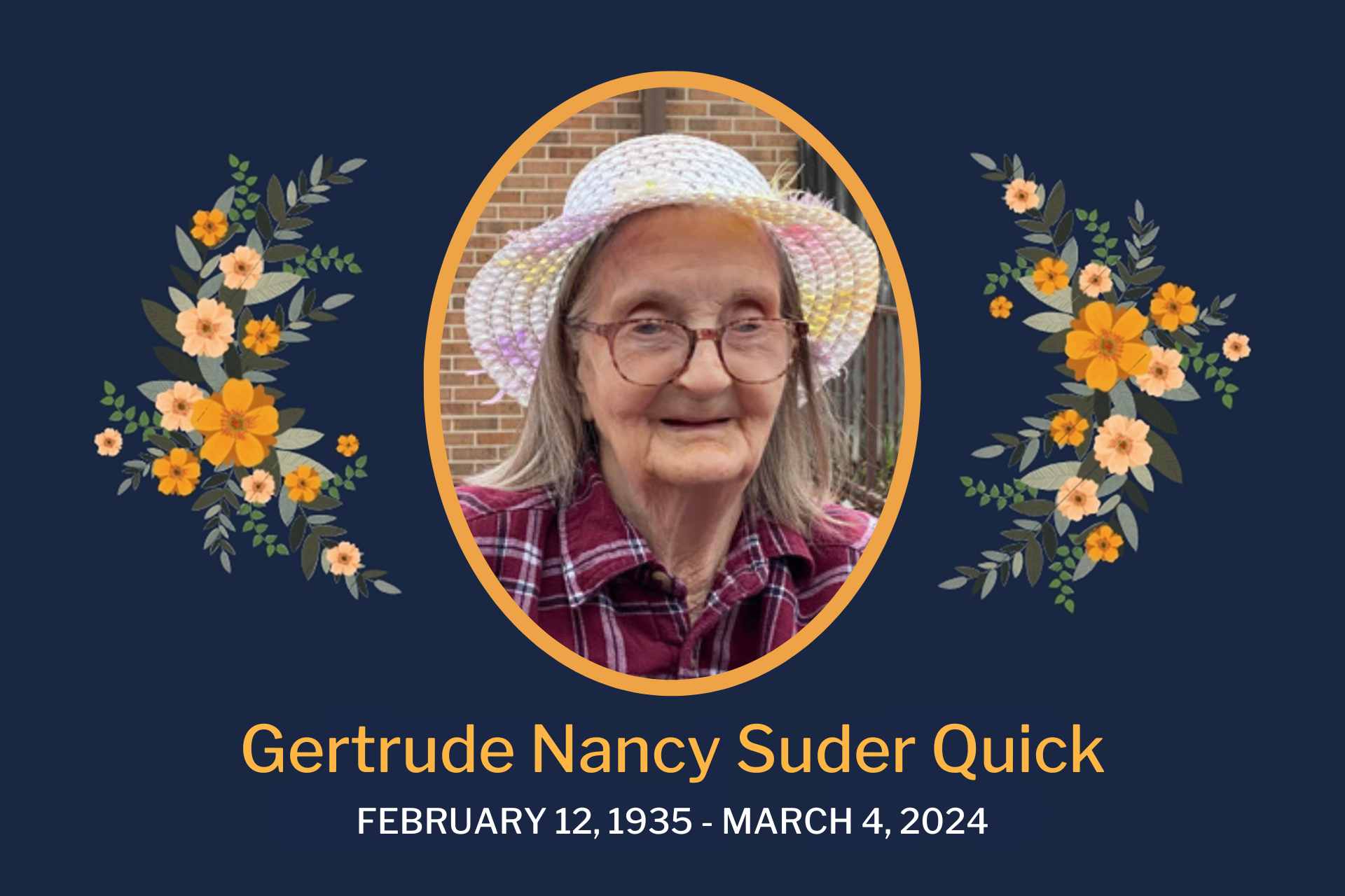 Gertrude nancy suder quick