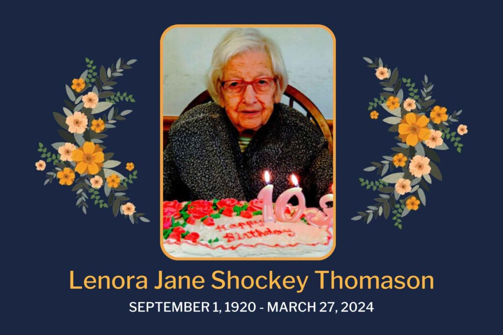 Lenora Jane Shockey Thomason