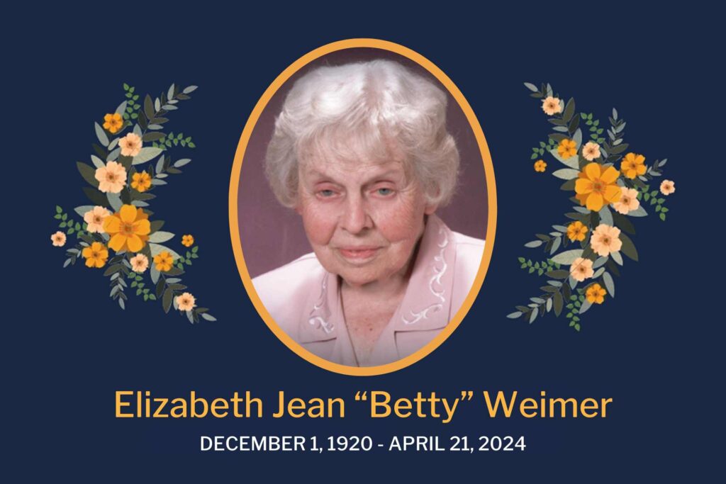 Elizabeth Jean “Betty” Weimer