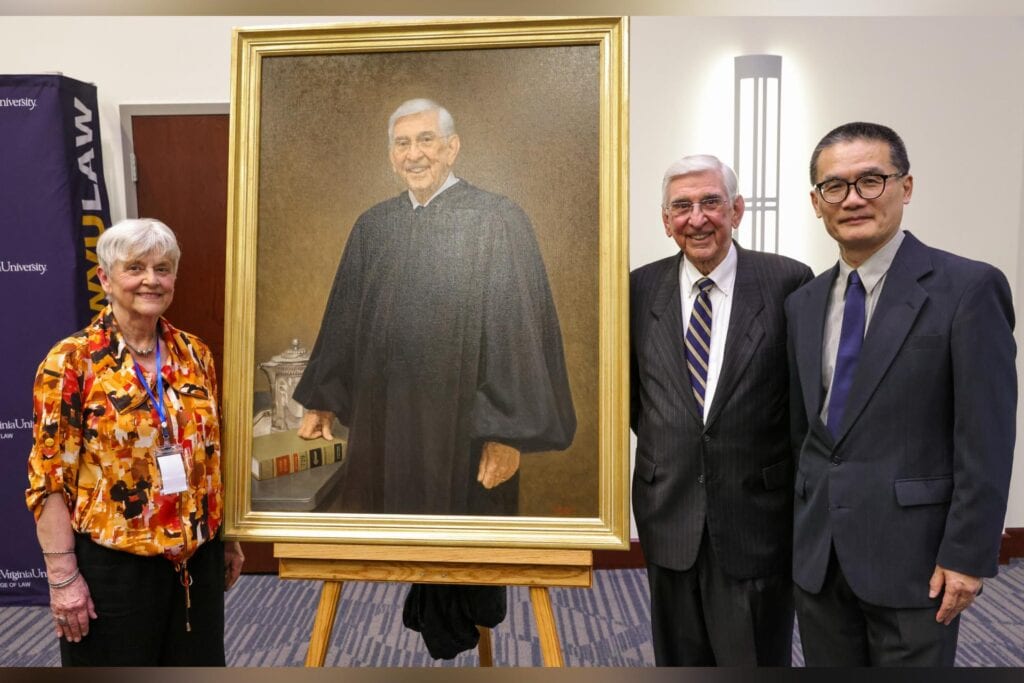 WVU College of Law celebrates alum’s legal legacy with portrait unveiling, scholarship surprise