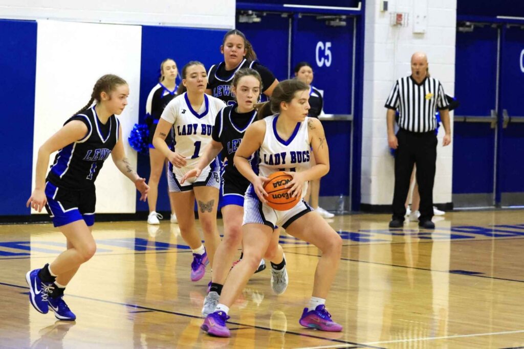 Lady Bucs fail to score in first quarter and second half rally falls short against Lewis County in 56-48 loss